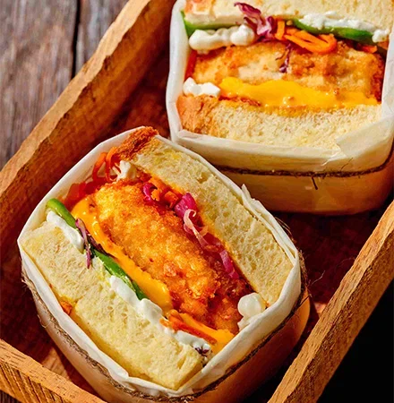 Сандо сэндвич с Чеддером, пожарской котлетой