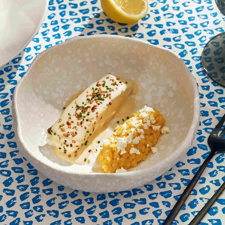 Палтус с рисом